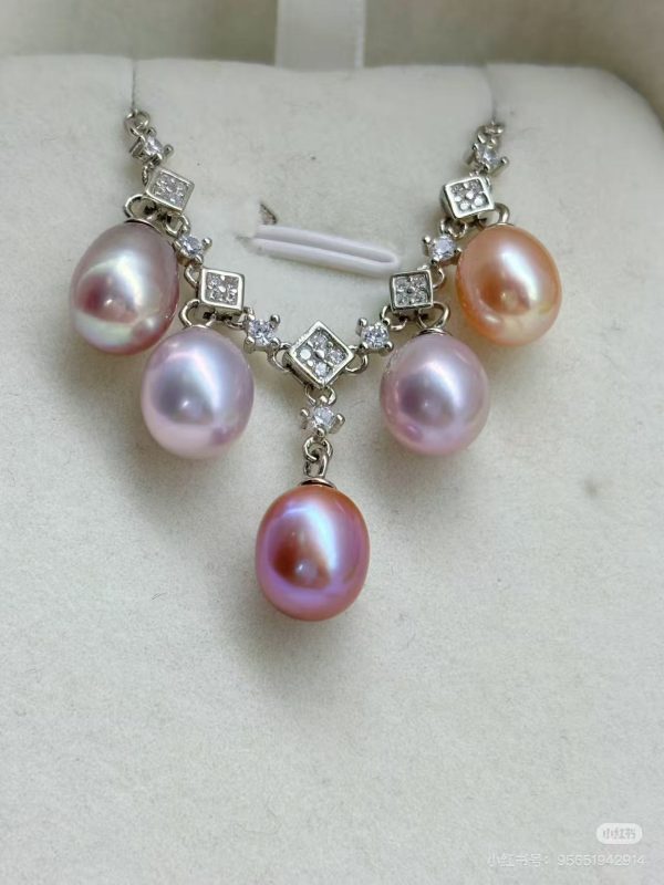 Aurora Bowknot Pearl Silver Necklace